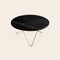 Table Basse O en Marbre Marquina Noir et Acier par Ox Denmarq 2