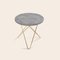 Mini Grey Marble and Brass O Side Table by Ox Denmarq, Image 2