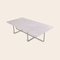 Large White Carrara Marble and Steel Ninety Coffee Table by Ox Denmarq 2
