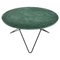 Green Indio Marble and Black Steel O Coffee Table by Ox Denmarq 1