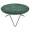 Tavolino da caffè O in marmo Indio verde e acciaio nero di Ox Denmarq, Immagine 1