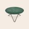 Tavolino da caffè O in marmo Indio verde e acciaio nero di Ox Denmarq, Immagine 2
