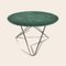 Tavolino da caffè grande O in marmo Indio verde e acciaio di Ox Denmarq, Immagine 2