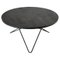Black Slate and Black Steel O Coffee Table by Ox Denmarq, Image 1