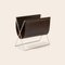 Mocca Leather and Black Steel Maggiz Magazine Rack by Oxdenmarq, Image 3