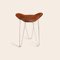 Cognac and Steel Trifolium Stool by Ox Denmarq, Image 2