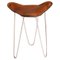 Cognac and Steel Trifolium Stool by Ox Denmarq 1