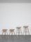 Brown Oak and Stainless Steel Bar Stool from by Lassen 5