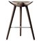 Brown Oak and Stainless Steel Counter Stool from by Lassen 1