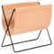 Nature Leather and Black Steel Maggiz Magazine Rack by Ox Denmarq, Image 1