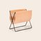 Nature Leather and Black Steel Maggiz Magazine Rack by Ox Denmarq 2