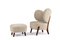 Moonlight Sheepskin Tmbo Lounge Chair & Pouf by Mazo Design, Set of 2 2