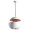 Extra Large White and Copper Here Comes the Sun Pendant Lamp by Bertrand Balas 1