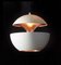 Extra Large White and Copper Here Comes the Sun Pendant Lamp by Bertrand Balas 2