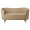 Sand and Natural Oak Raf Simons Vidar 3 Mingle Sofa from by Lassen 1