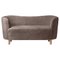 Sahara Sheepskin and Natural Oak Mingle Sofa from by Lassen 1