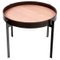 Mocca Leather and Walnut Wood Single Deck Table by Ox Denmarq 1