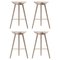 Oak and Brass Bar Stools from by Lassen, Set of 4, Image 1