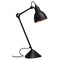 Lámpara de mesa Gras N ° 205 en negro y cobre de Bernard-Albin Gras, Imagen 1