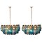 Murano Poliedri Chandelier in the Style of Carlo Scarpa, Set of 2, Image 1