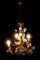 Lámpara de araña antigua con flores de porcelana, Imagen 9