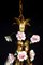 Lámpara de araña antigua con flores de porcelana, Imagen 5