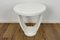 Art Deco Style Side Table in White Matte Lacquer 5