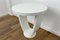 Art Deco Style Side Table in White Matte Lacquer 6