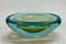 Mid-Century Aquamarine and Amber Murano Sommerso Glass Bowl by Cenedese, 1960s 16