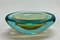 Mid-Century Aquamarine and Amber Murano Sommerso Glass Bowl by Cenedese, 1960s, Image 16