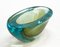 Mid-Century Aquamarine and Amber Murano Sommerso Glass Bowl by Cenedese, 1960s 9