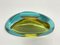 Mid-Century Aquamarine and Amber Murano Sommerso Glass Bowl by Cenedese, 1960s, Image 14