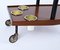 Mid-Century Wood, Brass and Enameled Metal Serving Bar Cart and Bottle Holder, 1960 15