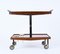 Mid-Century Wood, Brass and Enameled Metal Serving Bar Cart and Bottle Holder, 1960 10