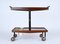 Mid-Century Wood, Brass and Enameled Metal Serving Bar Cart and Bottle Holder, 1960 12