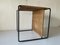 Modernist Cube Design Wicker Stool, 1960s, Image 1