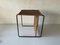 Tabouret Cube Moderniste en Osier, 1960s 4
