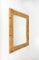 Rectangular Bamboo & Wicker Wall Mirror, Italy 1970s, Image 3