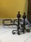 Wrought Iron Andirons, Set of 2 1