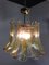 Lámpara de araña Petals de cristal de Murano, años 80. Juego de 2, Imagen 8