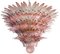 Lámparas de araña de cristal de Murano rosa. Juego de 2, Imagen 3