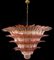 Lámparas de araña de cristal de Murano rosa. Juego de 2, Imagen 11