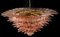 Lámparas de araña de cristal de Murano rosa. Juego de 2, Imagen 9