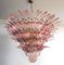 Lámparas de araña de cristal de Murano rosa. Juego de 2, Imagen 14