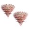 Lámparas de araña de cristal de Murano rosa. Juego de 2, Imagen 1