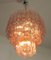 Tronchi Chandeliers with 48 Pink Murano Glass, 1990, Set of 2, Image 12