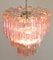 Tronchi Chandeliers with 48 Pink Murano Glass, 1990, Set of 2, Image 11