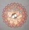 Tronchi Chandeliers with 48 Pink Murano Glass, 1990, Set of 2, Image 14