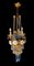Chandelier with White Roses and Blue Drops, Murano, 1950s, Image 2