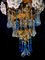 Chandelier with White Roses and Blue Drops, Murano, 1950s 13